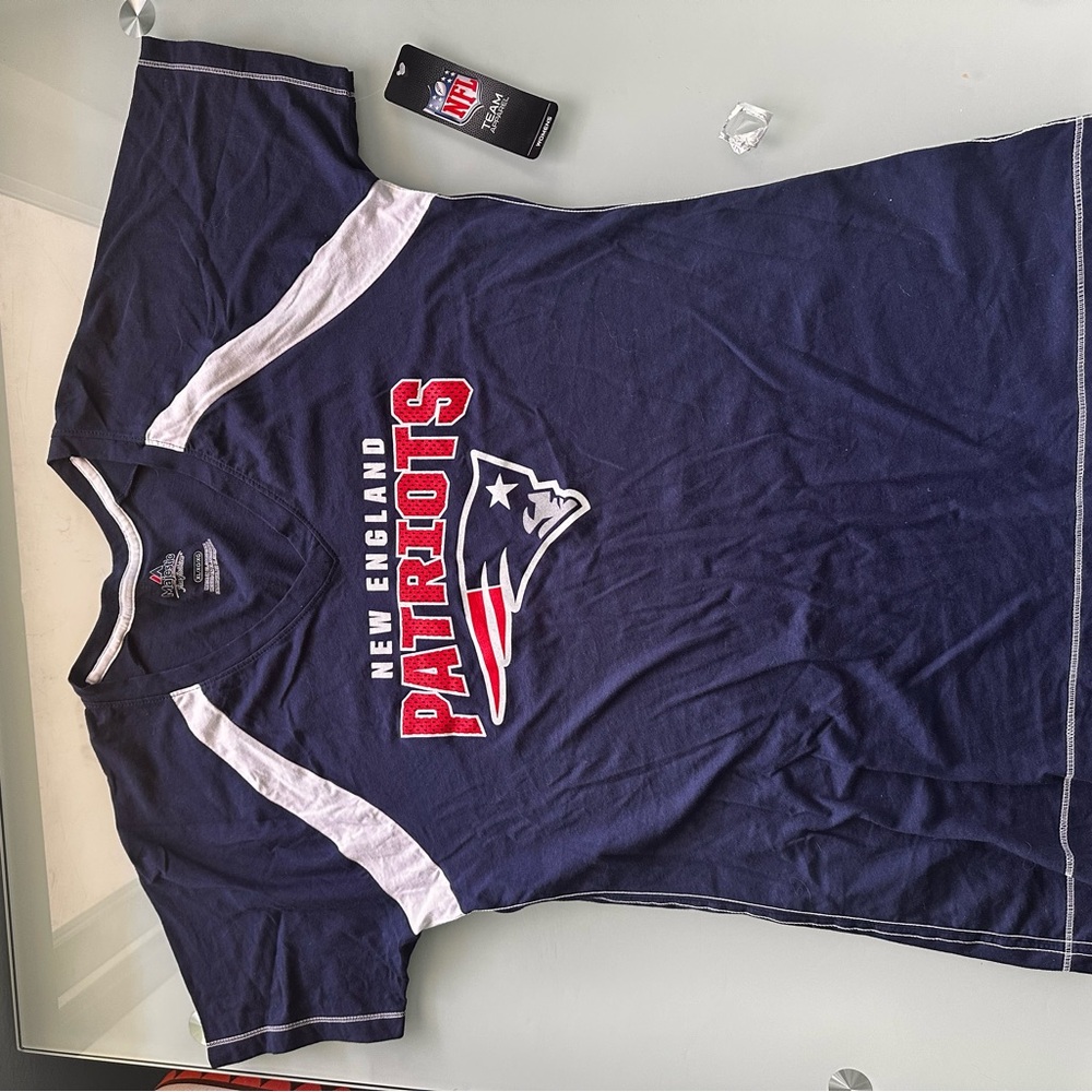 Majestic Navy and White Fan Fashion Tee